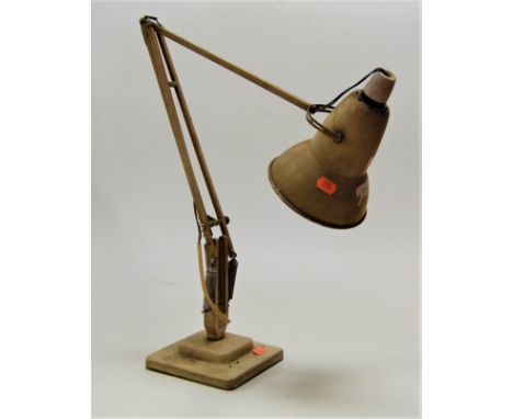 A Herbert Terry cream painted angle poise desk lamp