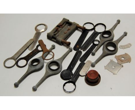A small quantity of Rolex and Longines watchmaker's tools, largely to remove the backs and crystals from watches, together wi