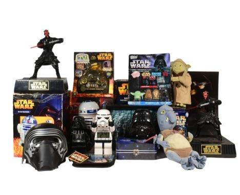 Star Wars - a large assorted collection of memorabilia and merchandise, including: sealed Topps 'Candy Container' set, a Lego