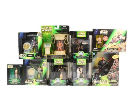 Star Wars - a collection of x9 assorted vintage 1990s boxed playsets and action figures. Includes: Power Of The Force Speeder
