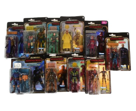 Star Wars - The Mandalorian - collection of x10 Hasbro made 6" scale Kenner ' The Mandalorian ' MOC carded action figures. In