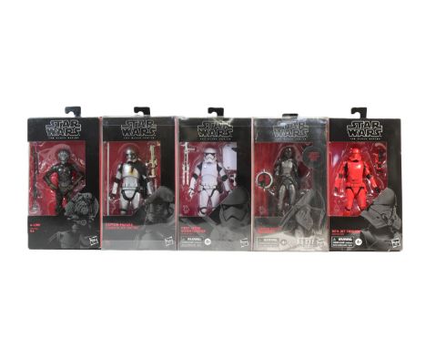 Star Wars - The Black Series - 6" scale action figures - collection of x5 c2020s Hasbro made Black Series boxed action figure