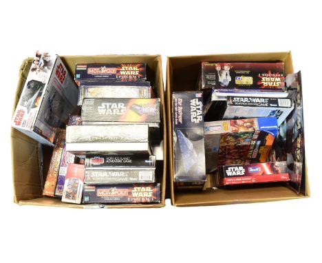 Star Wars - Board Games &amp; Model Kits - a large collection (x2 large boxes) of assorted Star Wars games and model kits. In