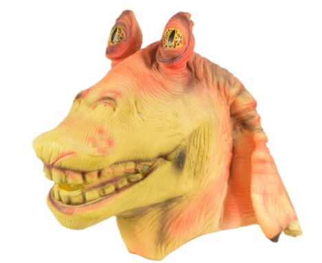 Star Wars - The Phantom Menace (1999) - original vintage 1999 officially licensed Jar Jar Binks rubber mask. Adult sized. Use