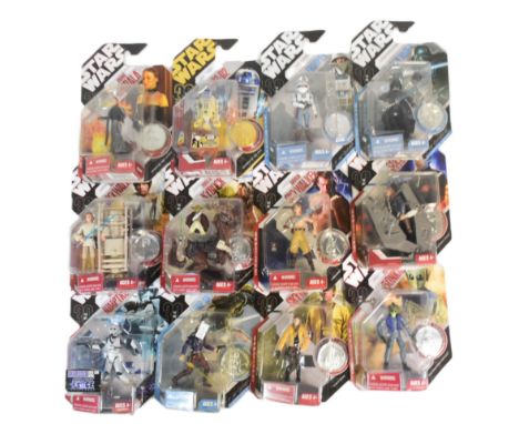 Star Wars - 30th Anniversary Collection - collection of x12 2007 Hasbro made 30th Anniversary Collection 3.75" scale MOC card