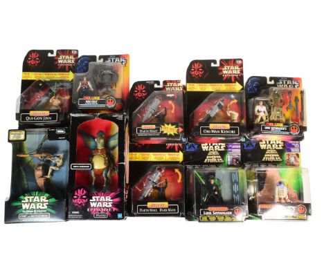 Star Wars - Hasbro / Kenner - collection of x10 assorted carded and boxed action figure sets. Mostly Kenner 'Deluxe' figures.
