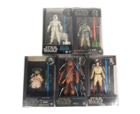 Star Wars - The Black Series - 6" scale action figures - collection of x5 c2020s Hasbro made Black Series boxed action figure