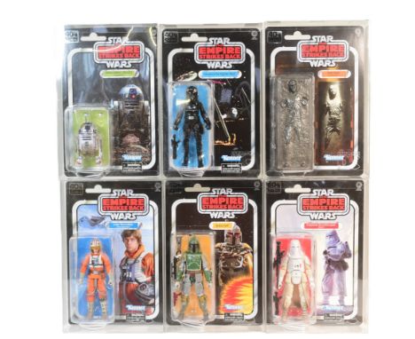 Star Wars - Hasbro 40th Anniversary Empire Strikes Back - collection of x6 6" scale Kenner series MOC carded action figures. 