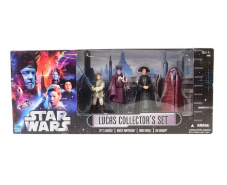 Star Wars - 2006 Hasbro made Lucas Collector's Set action figure set. Includes Zett Jukassa, Baron Papanoida, Terr Taneel and
