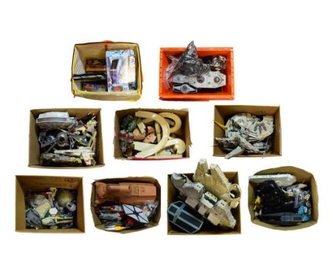 Star Wars - a LARGE extensive collection (x8 large boxes) of assorted Hasbro and Kenner Star Wars playsets, ships and action 