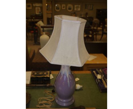 Danish pottery; contemporary table lamp and shade.