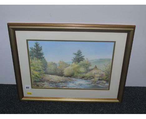 A watercolour - "Near Blanchland", by J. M. Turner, signed and inscribed verso.