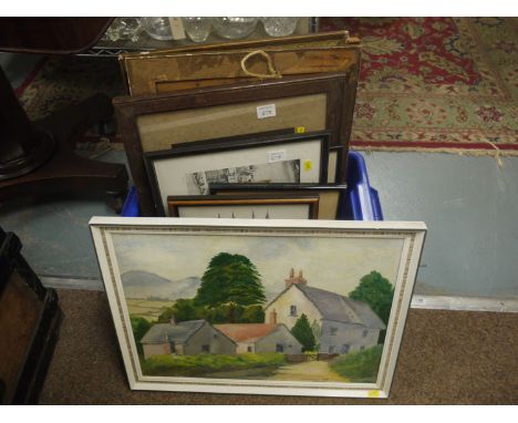 An oil painting - "In The Cleveland's" by M. Davison, signed and inscribed verso; a pastel drawing - "River Tweed, Coldstream