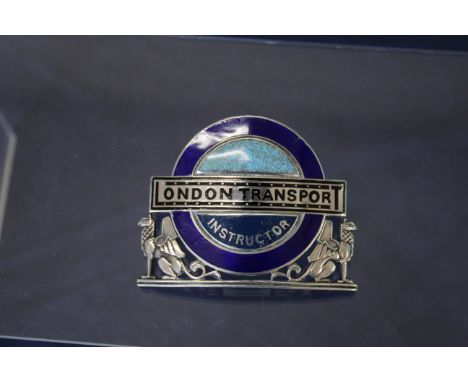 A London Transport instructor badge (number 203), silver with enamel (London 1946)