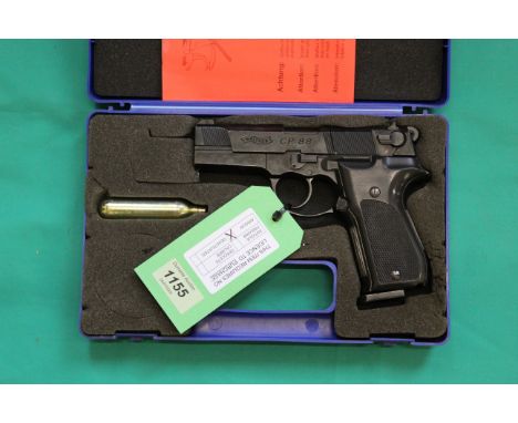 A Walther CP88 CO2 .177 cal air pistol, S/No.A8109397 with original case, as a post 1939 air weapon the restrictions of the C