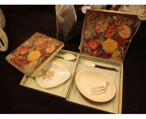 Two boxed Carlton Ware nursery sets