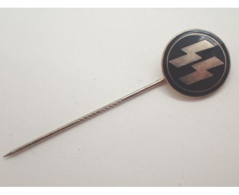 German Nazi SS enamel stick pin with Hoffstatter Bonn Ges Gesch to verso