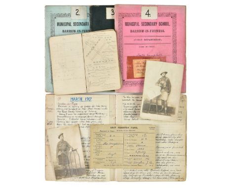 * Black Watch. WWI diaries, photographs and ephemera relating to 41541 Private J.A. Douglas, Black Watch comprising 4 WWI day