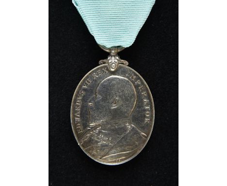 * Royal Irish Regiment Militia. Militia Long Service &amp; G.C., E.VII.R. (3197 Pte M. Whelan. R. Irish Regt Mil.), good very