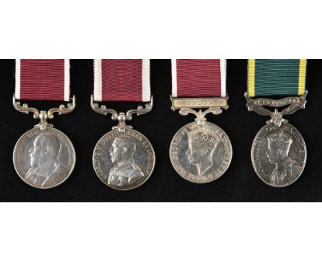 * Army Long Service Medal &amp; G.C. , E.VII.R. (26308 Mech: Q.M.Sjt. W.Thompson. R.E.), G.V.R. (S-13673 1.Cl: S.S.Mjr: F.F. 