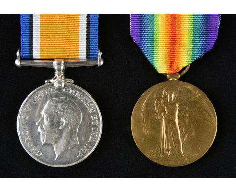 * Royal Flying Corps. Pair to Sergeant T.W. Haines, Royal Flying Corps and Royal Air Force British War and Victory Medals (87