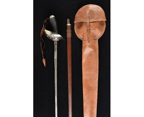 * Cavalry Officer's Sword. A 1912 Pattern Cavalry Officers Sword, t he 88.5cm straight steel blade by Henry Wilkinson, Pall M
