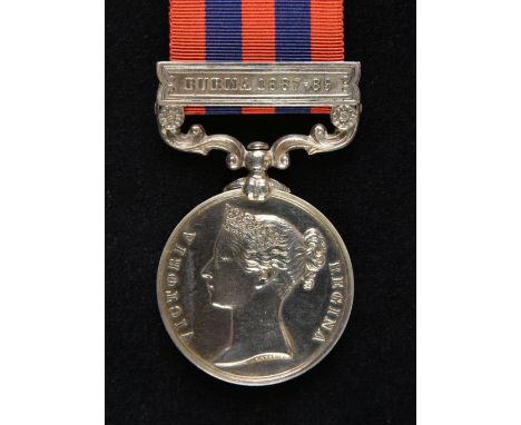 * India General Service 1854-95 , one clasp, Burma 1887-89 (2001 Pte E.J. Scammell 2 nd Bn Norf. R.), good very fine (Qty: 1)