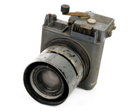 * Aerial Reconnaissance. A WWII USAAF Lens Cone Aircraft K24 aerial camera by Eastman Kodak Co, Rochester, New York, grey fin