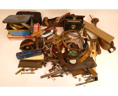 A collection of early 20th century and later carpenters tools, to include brass blow torches, oil dispensers and various hand