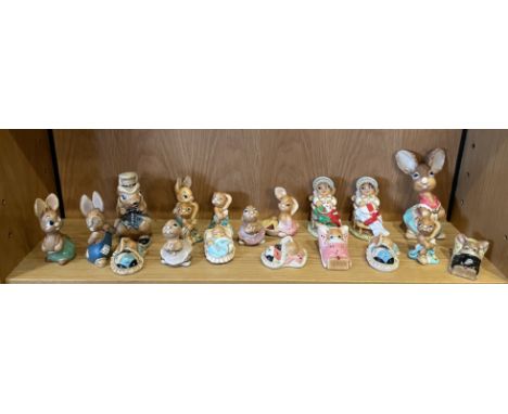 Pendelfin; a collection of rabbits to include Cyril, Flagmaker and Mother Rabbit