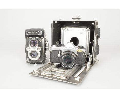 A MPP Micro Technical 5 x 4in. Body, together with a Yashica-24 TLR 6 x 6cm camera, a Houghton-Butcher May Fair folding camer