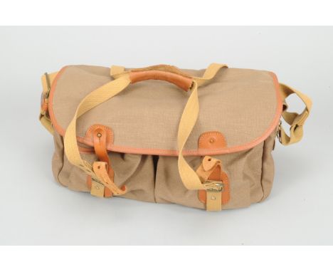 A Billinghan Camera Bag, Cordura, tan, 42x23x21cm (aprox) 815 inner, some wear, G 