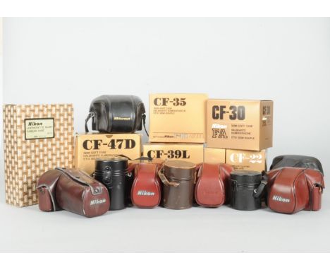 Nikon Camera and Lens Cases, including, CF-47D, CF-35, CF-39L, CF-30, CF-22, boxed, overall G-VG, other camera cases and a se