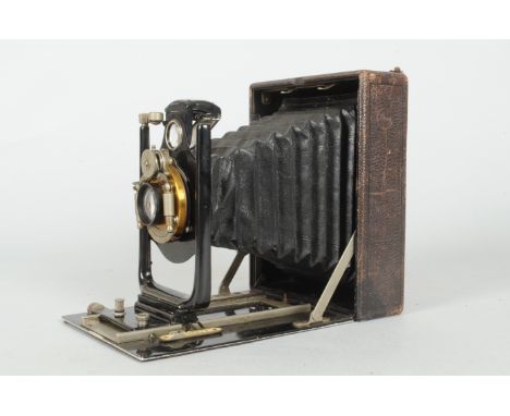 A Butcher Klimax Folding Plate 7 x 5 in Camera, with a Busch Anastigmat f/7.7 lens and a Bausch &amp; Lomb Unicum shutter wor