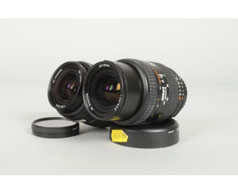 Two Nikon AF Nikkor 28-70mm f/f3.5-4.5D Lenses, barrels, G, light wear, one with fungus to element, overall G 