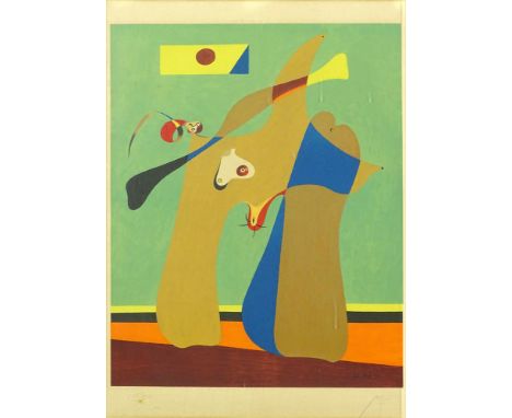 after: Joan Mir&cent;, Spanish (1893 - 1983) Original Lithograph Pochoir "Une Femme" Signed in pencil Lower Right Miro, Numbe