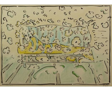 Peter Max, American/German (b. 1937) Color Lithograph "Lady On Couch" Signed Lower Right "Max" Numbered Lower Left 171/300 Li