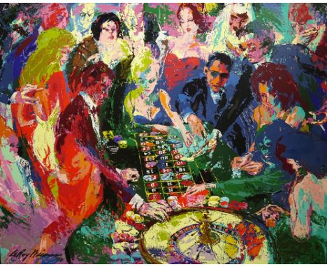 LeRoy Neiman, American (1921-2012) Limited Edition Serigraph on Masonite "Roulette 1970". Signed Lower Left, Numbered 38/40 L