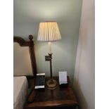 A Pair George III Style Antique Brass Candlesticks Of Adam Design Neoclassical Form With Shade