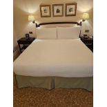 A Georgian Style Mahogany And Leather Upholstered Headboard The Panel Has A Moulding Detail