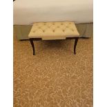 Francesco Molon Italy Leather End-Of-Bed Bench. This Elegant Piece Features A Button-Tufted