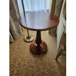 European Early Nineteenth Century Style Walnut Circular Pedestal Salon Table By Francesco Molon