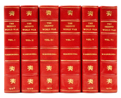 Churchill (Sir Winston Spencer) The Second World War, 6 vol., first edition, half-titles, folding maps and plates, vol.1 with