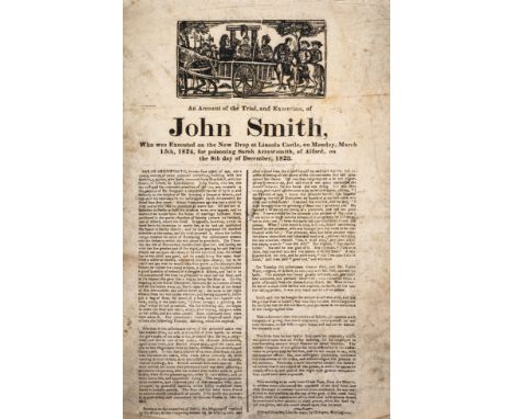 Execution broadside.- arsenic poisoning.- Account of (An) the Trial and Execution of John Smith, who was Executed on the New 