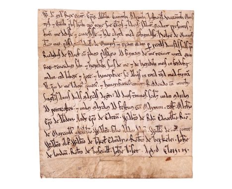 William I [known as William the Lion], King of Scots, c. 1142-1214) Charter grant by William I to his clerk Helyas de Munros 