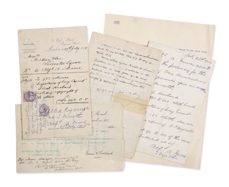 Wilde (Oscar).- Contract letter signed by Wilde, selling the rights of publication of The Ideal Husband and The Importance of