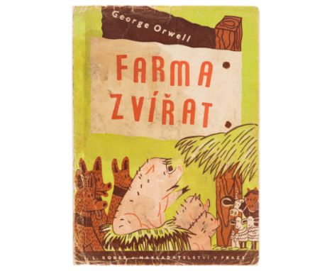 Orwell (George) [Animal Farm], first Czech edition, illustrations, renewed wrappers but preserving original upper wrapper nea