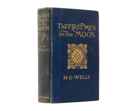 Wells (H.G.) The First Men in the Moon, first edition, first issue with black coated endpapers, frontispiece and 11 plates by