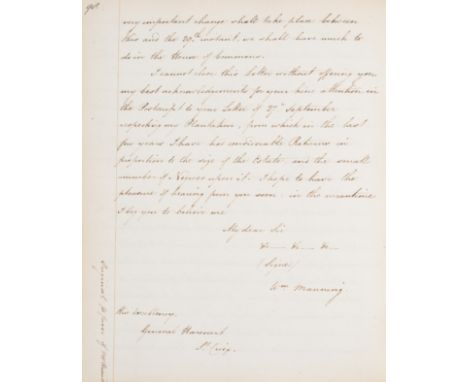 West Indies.- St Croix (island in the Caribbean under British occupation, 1807-15).- Manning (William, merchant trading in th