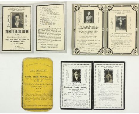 Co. Cork I.R.A. VolunteersMemorial Card: ".. Lieutenant Paddy Crowley, I.R.A. Kilbrittain, shot by British Soldiers on the 4t